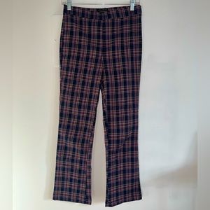 Urban Outfitters Plaid Kick Flare Ankle Pants
